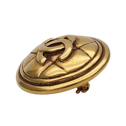 CHANEL シャネル ブローチ マトラッセ ゴールド レディース 【中古】