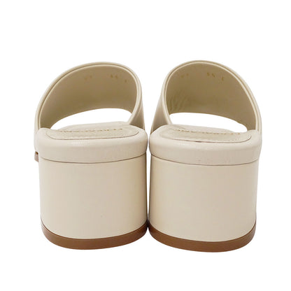 Ferragamo フェラガモ サンダル アイボリー レザー レディース 【中古】