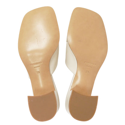 Ferragamo フェラガモ サンダル アイボリー レザー レディース 【中古】