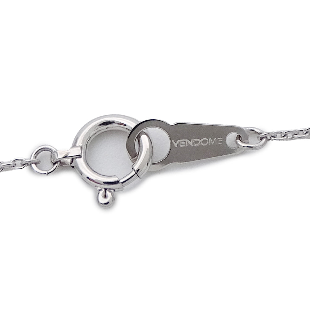 VENDOME ヴァンドーム クロス ネックレス PT900 PT850 ダイヤモンド シルバー レディース 磨き済み 【中古】