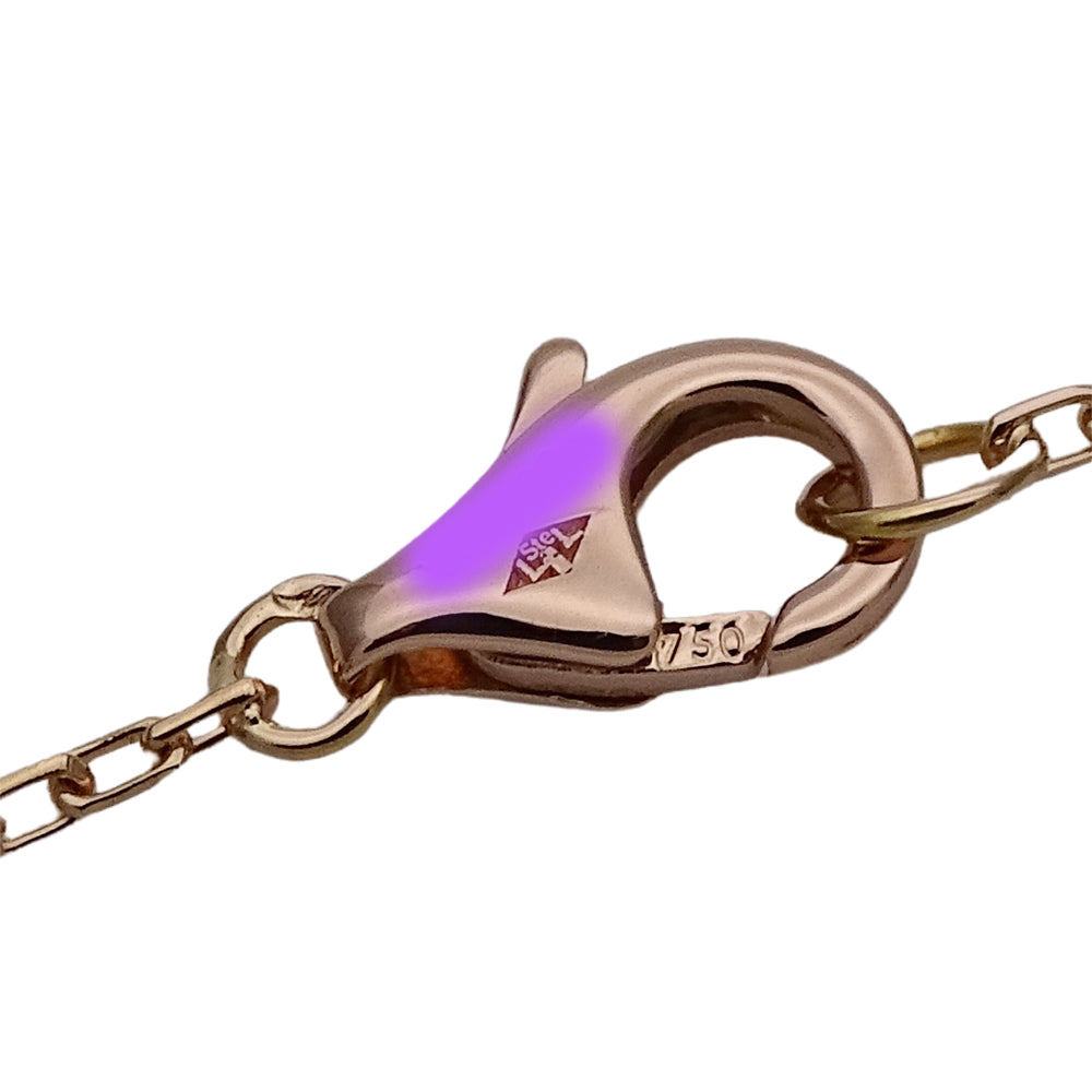 Cartier カルティエ ロゴドゥーブルC ネックレス 750PG ピンクゴールド ダイヤモンド レディース 磨き済み 【中古】