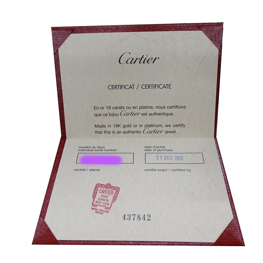 Cartier カルティエ ロゴドゥーブルC ネックレス 750PG ピンクゴールド ダイヤモンド レディース 磨き済み 【中古】