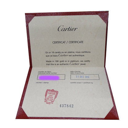 Cartier カルティエ ロゴドゥーブルC ネックレス 750PG ピンクゴールド ダイヤモンド レディース 磨き済み 【中古】