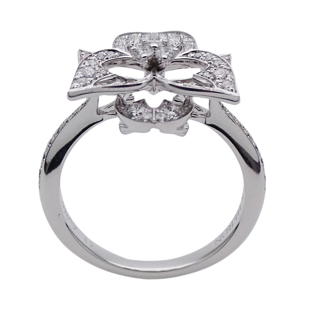BOUCHERON ブシュロン パンセ ドゥ ディアマン リング 指輪 750WG ホワイトゴールド ダイヤモンド #53 約13号 レディース 磨き済み 【中古】