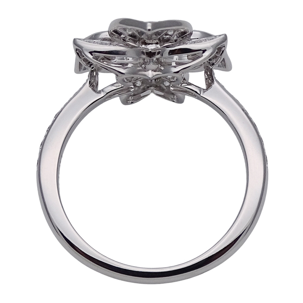 BOUCHERON ブシュロン パンセ ドゥ ディアマン リング 指輪 750WG ホワイトゴールド ダイヤモンド #53 約13号 レディース 磨き済み 【中古】