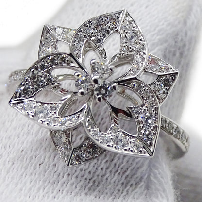 BOUCHERON ブシュロン パンセ ドゥ ディアマン リング 指輪 750WG ホワイトゴールド ダイヤモンド #53 約13号 レディース 磨き済み 【中古】
