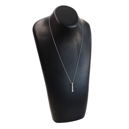 TIFFANY&Co. ティファニー ジャズ グラジュエイテッド ドロップ ネックレス PT950 プラチナ ダイヤモンド シルバー レディース 磨き済み 【中古】