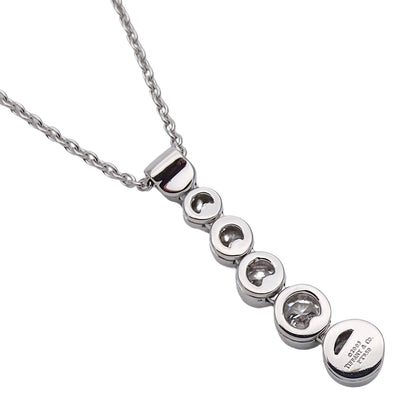 TIFFANY&Co. ティファニー ジャズ グラジュエイテッド ドロップ ネックレス PT950 プラチナ ダイヤモンド シルバー レディース 磨き済み 【中古】