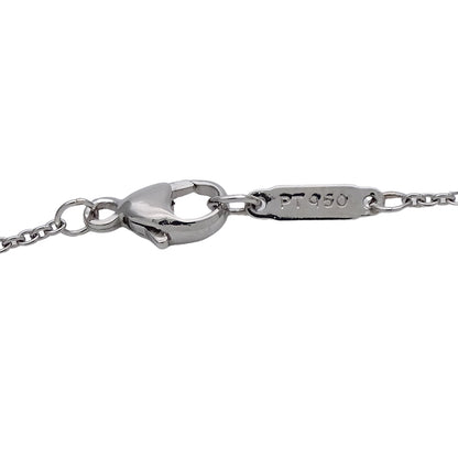 TIFFANY&Co. ティファニー ジャズ グラジュエイテッド ドロップ ネックレス PT950 プラチナ ダイヤモンド シルバー レディース 磨き済み 【中古】