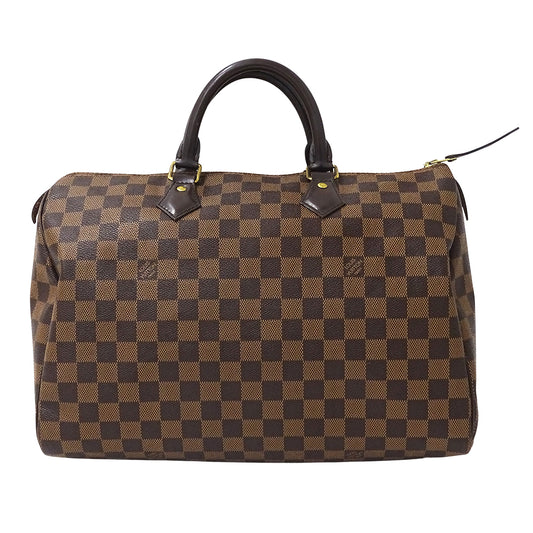 LOUIS VUITTON ルイ・ヴィトン スピーディ 35 ハンドバッグ ダミエ ダミエエベヌ N41523 ダミエキャンバス レディース 【中古】