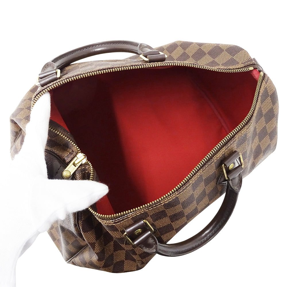 LOUIS VUITTON ルイ・ヴィトン スピーディ 35 ハンドバッグ ダミエ ダミエエベヌ N41523 ダミエキャンバス レディース 【中古】