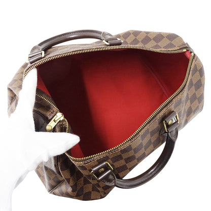 LOUIS VUITTON ルイ・ヴィトン スピーディ 35 ハンドバッグ ダミエ ダミエエベヌ N41523 ダミエキャンバス レディース 【中古】