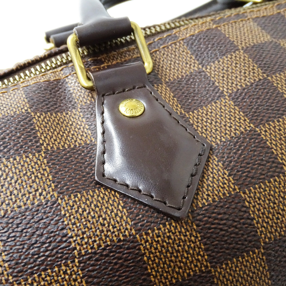 LOUIS VUITTON ルイ・ヴィトン スピーディ 35 ハンドバッグ ダミエ ダミエエベヌ N41523 ダミエキャンバス レディース 【中古】