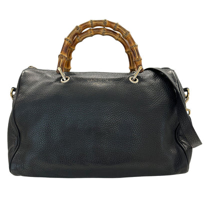 GUCCI グッチ 2wayバッグ バンブー ブラック 353124 レザー レディース メンズ 【中古】