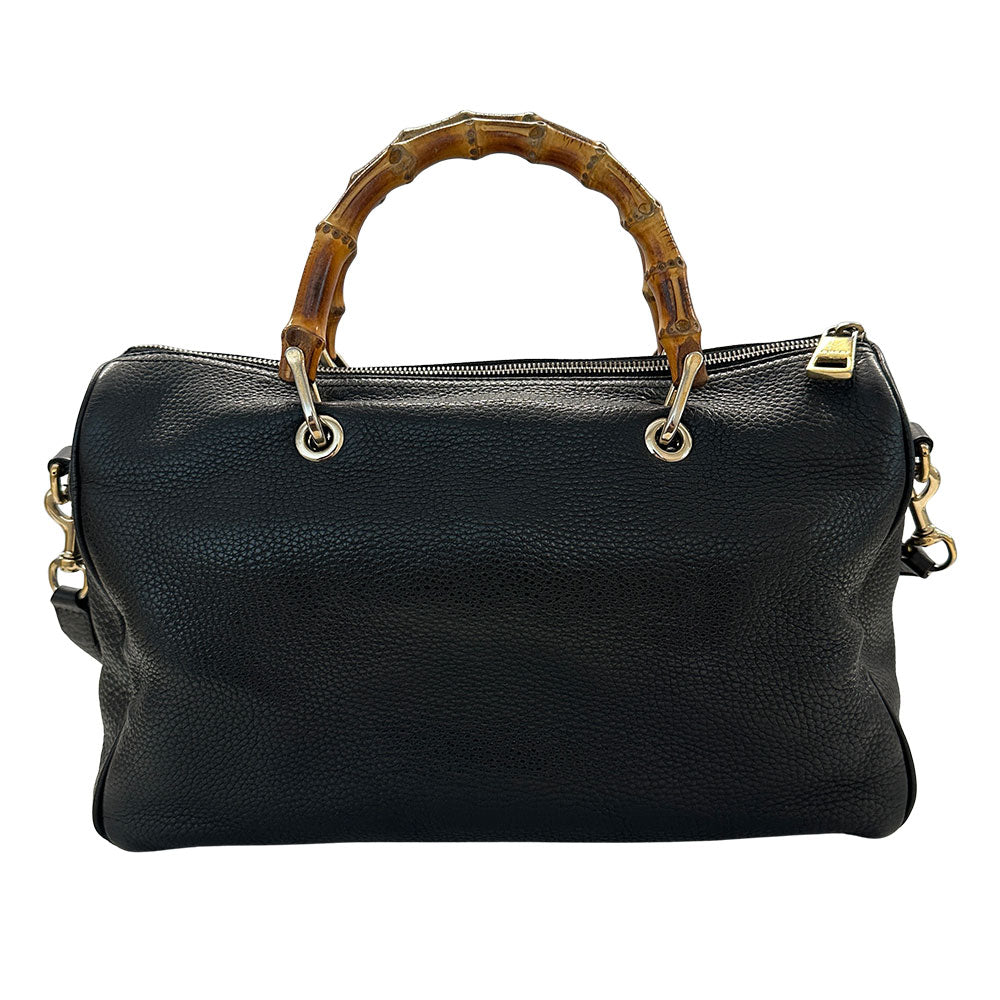 GUCCI グッチ 2wayバッグ バンブー ブラック 353124 レザー レディース メンズ 【中古】
