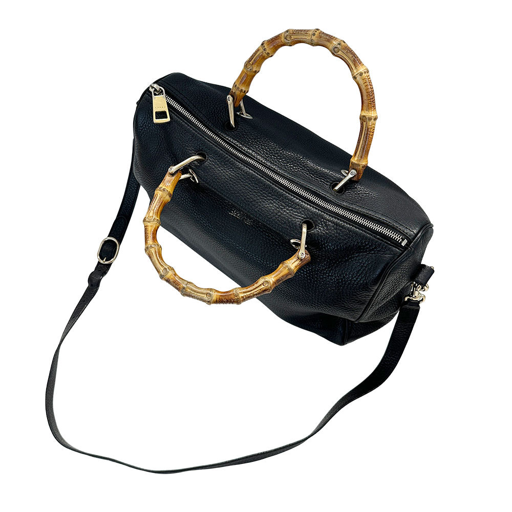 GUCCI グッチ 2wayバッグ バンブー ブラック 353124 レザー レディース メンズ 【中古】