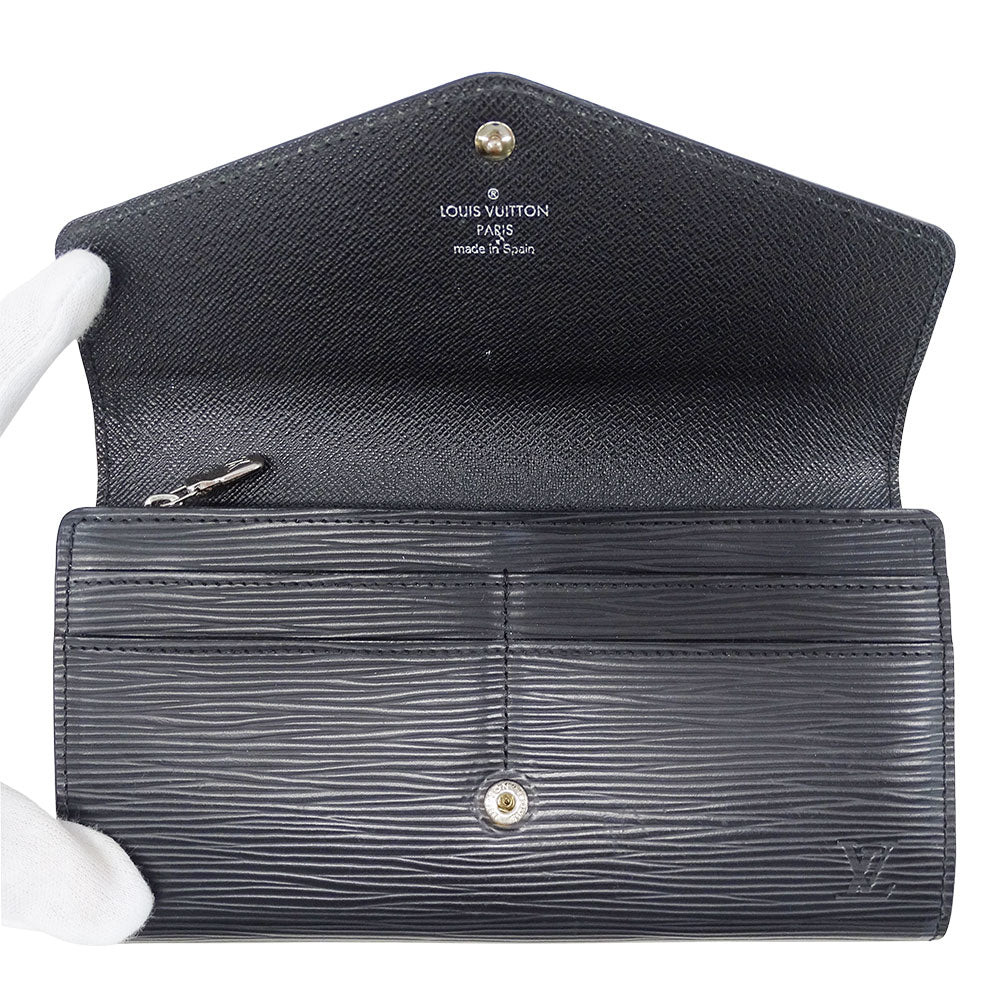 LOUIS VUITTON ルイ・ヴィトン ポルトフォイユ・サラ 長財布 エピ ノワール M60582 エピレザー レディース 【中古】