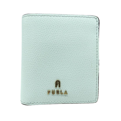 Furla フルラ 二つ折り財布 ミントブルー レザー レディース 【中古】