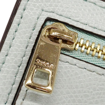 Furla フルラ 二つ折り財布 ミントブルー レザー レディース 【中古】