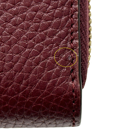 GUCCI グッチ 長財布 GGマーモント バンブー ボルドー レザー レディース 【中古】
