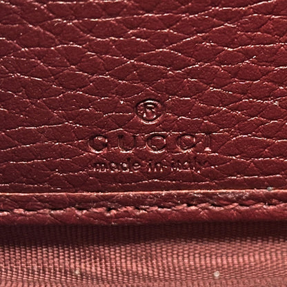 GUCCI グッチ 長財布 GGマーモント バンブー ボルドー レザー レディース 【中古】