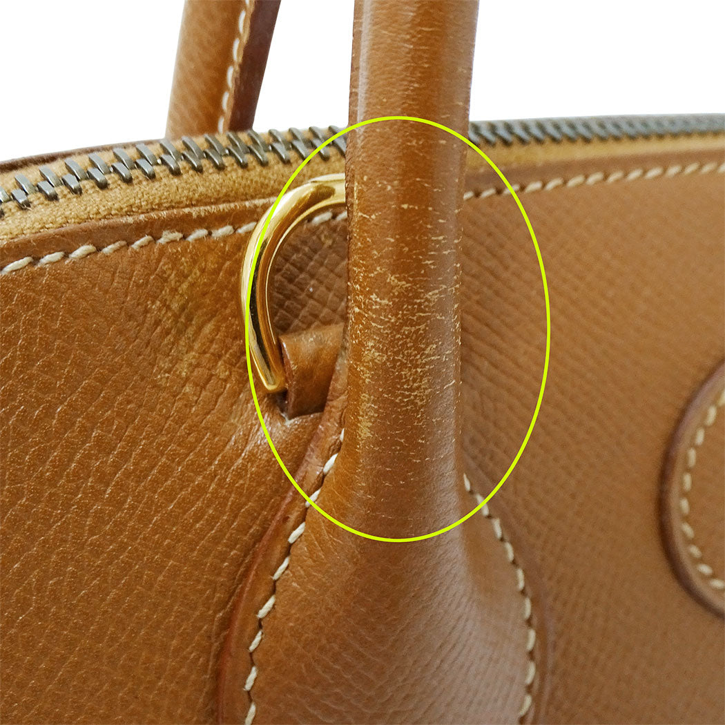 HERMES エルメス ボリード31 2wayバッグ ゴールド ブラウン ゴールド金具 クシュベル レディース □A(1997年製造)【中古】