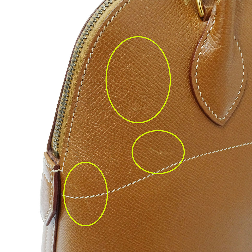 HERMES エルメス ボリード31 2wayバッグ ゴールド ブラウン ゴールド金具 クシュベル レディース □A(1997年製造)【中古】