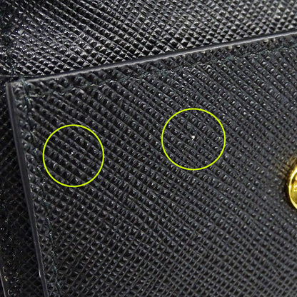 PRADA プラダ 三つ折り財布 ブラック 1MH021 レディース 【中古】