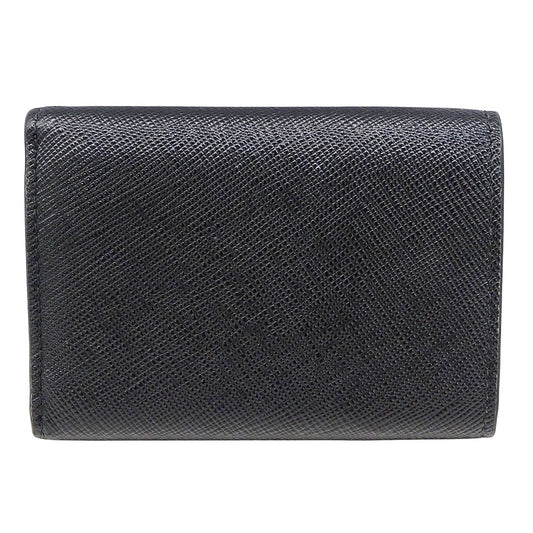 PRADA プラダ 三つ折り財布 ブラック 1MH021 レディース 【中古】