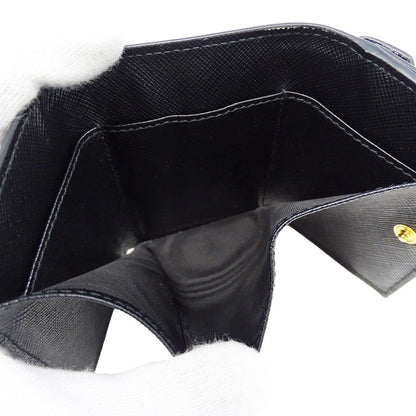 PRADA プラダ 三つ折り財布 ブラック 1MH021 レディース 【中古】