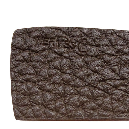 HERMES エルメス プティアッシュ 鳥居 チャーム ヴォーエプソン パープル ダークブラウン レディース メンズ 【中古】