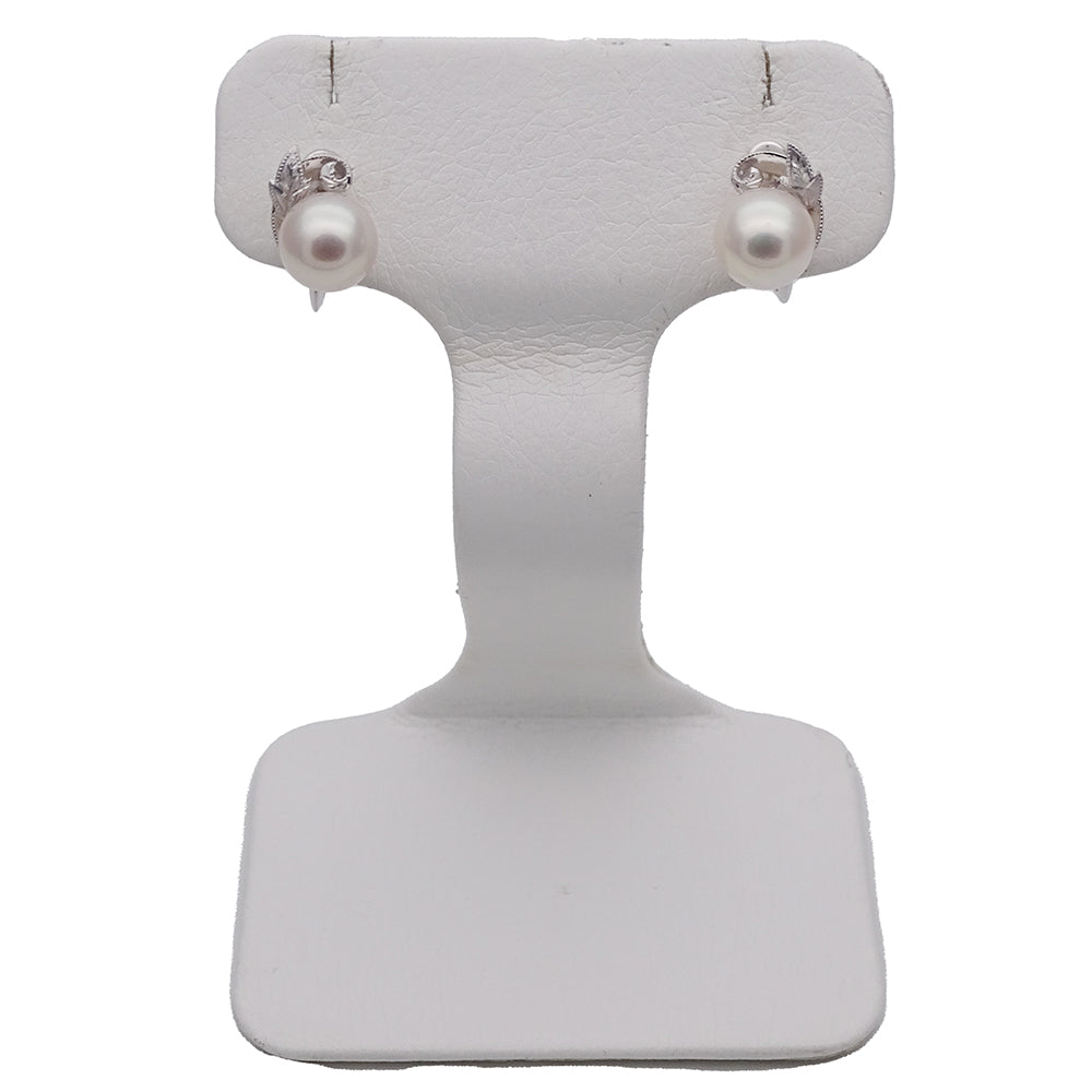 MIKIMOTO ミキモト イヤリング パール WGK14 ホワイトゴールド レディース 磨き済み 【中古】
