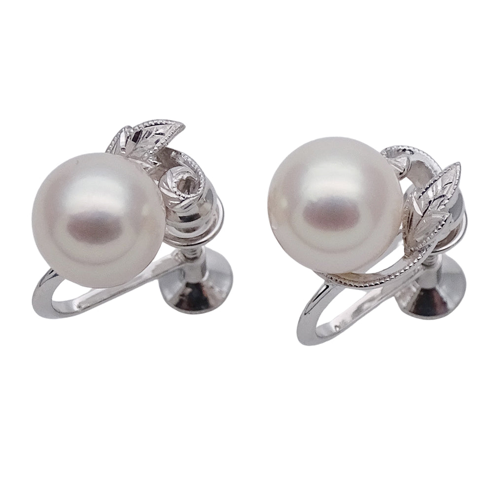 MIKIMOTO ミキモト イヤリング パール WGK14 ホワイトゴールド レディース 磨き済み 【中古】