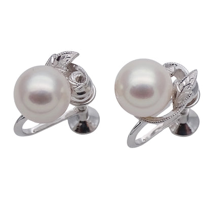 MIKIMOTO ミキモト イヤリング パール WGK14 ホワイトゴールド レディース 磨き済み 【中古】