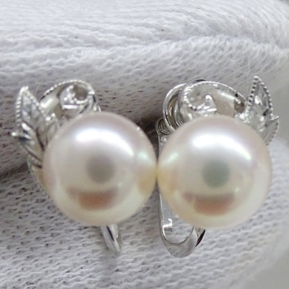 MIKIMOTO ミキモト イヤリング パール WGK14 ホワイトゴールド レディース 磨き済み 【中古】