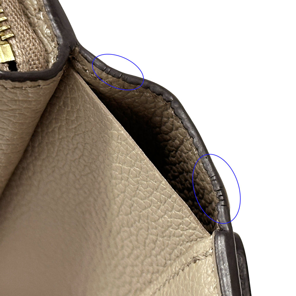 LOUIS VUITTON ルイ・ヴィトン ポルトフォイユ・クレア 二つ折り財布 アンプラント トゥルトレール M80152 モノグラムアンプラント レディース 【中古】