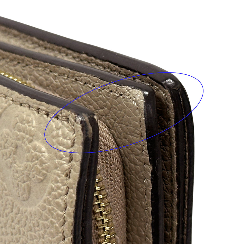 LOUIS VUITTON ルイ・ヴィトン ポルトフォイユ・クレア 二つ折り財布 アンプラント トゥルトレール M80152 モノグラムアンプラント レディース 【中古】