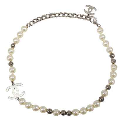 CHANEL シャネル ネックレス フェイクパール ホワイト シルバー金具 レディース 【中古】