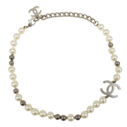 CHANEL シャネル ネックレス フェイクパール ホワイト シルバー金具 レディース 【中古】