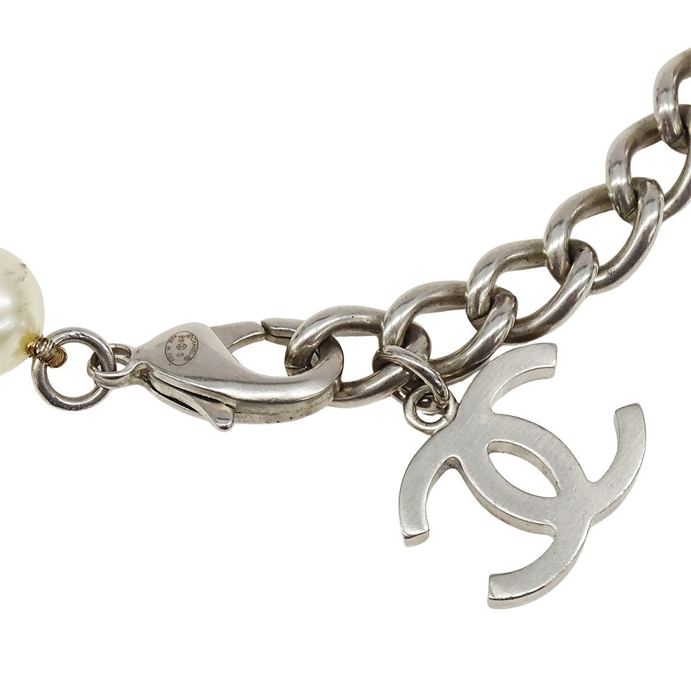 CHANEL シャネル ネックレス フェイクパール ホワイト シルバー金具 レディース 【中古】
