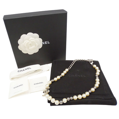 CHANEL シャネル ネックレス フェイクパール ホワイト シルバー金具 レディース 【中古】