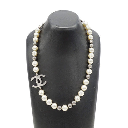 CHANEL シャネル ネックレス フェイクパール ホワイト シルバー金具 レディース 【中古】