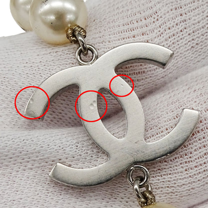 CHANEL シャネル ネックレス フェイクパール ホワイト シルバー金具 レディース 【中古】