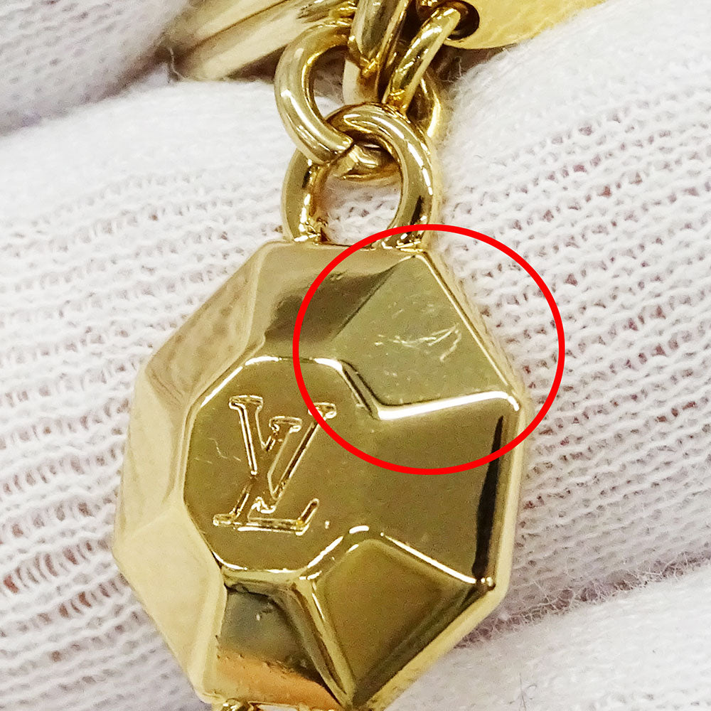 LOUIS VUITTON ルイ・ヴィトン キーホルダー・LVファセット キーホルダー メタル ゴールド レディース メンズ M65216 【中古】