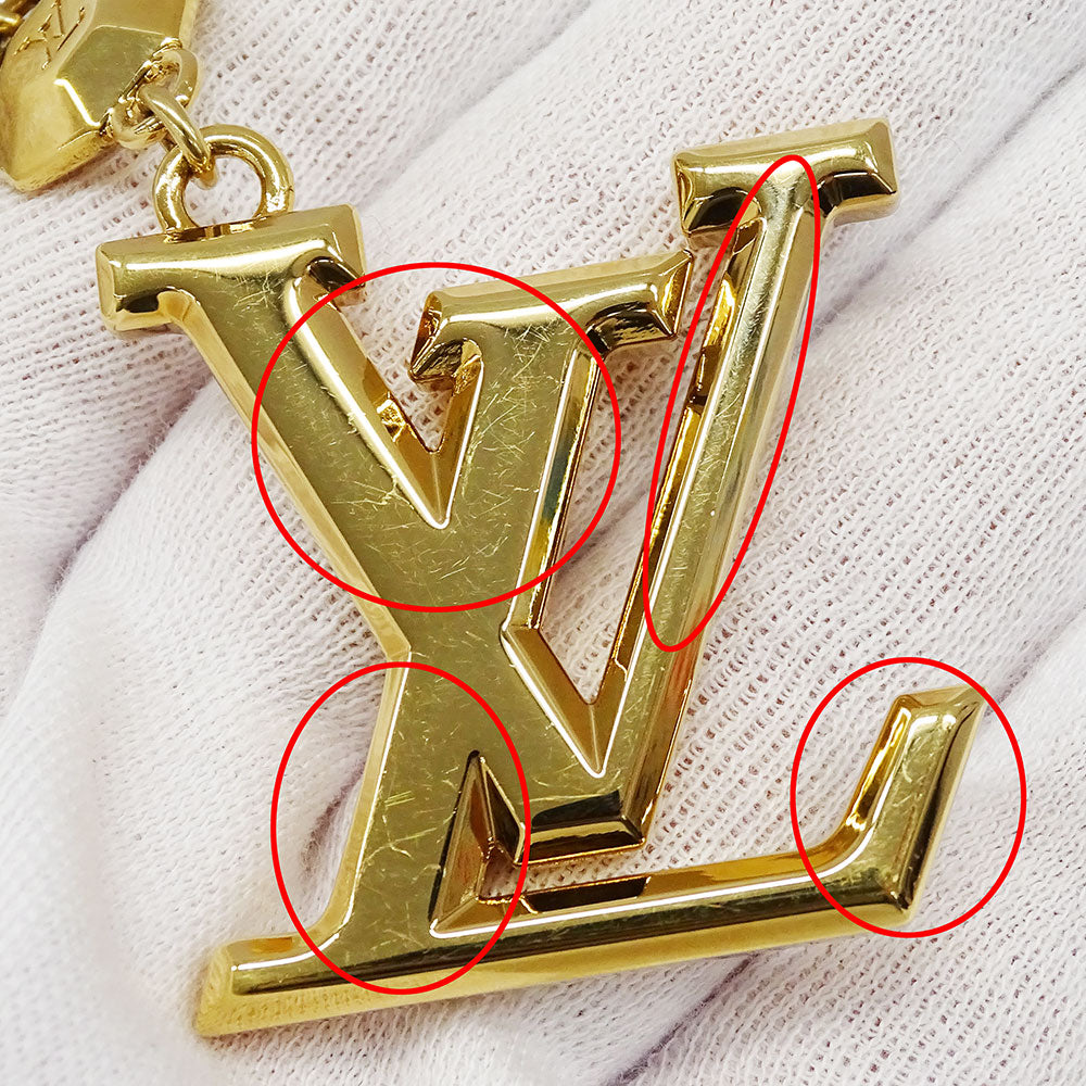LOUIS VUITTON ルイ・ヴィトン キーホルダー・LVファセット キーホルダー メタル ゴールド レディース メンズ M65216 【中古】