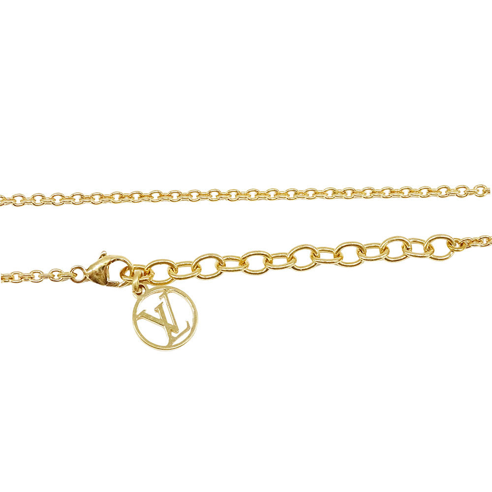 LOUIS VUITTON ルイ・ヴィトン ネックレス・エッセンシャルLV ネックレス GP ゴールド レディース M61083 【中古】