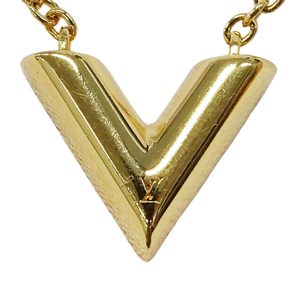 LOUIS VUITTON ルイ・ヴィトン ネックレス・エッセンシャルLV ネックレス GP ゴールド レディース M61083 【中古】