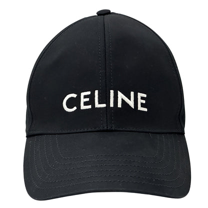 CELINE セリーヌ キャップ ブラック コットン レディース メンズ 【中古】