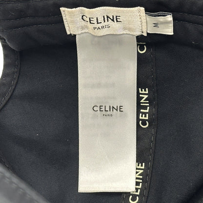 CELINE セリーヌ キャップ ブラック コットン レディース メンズ 【中古】