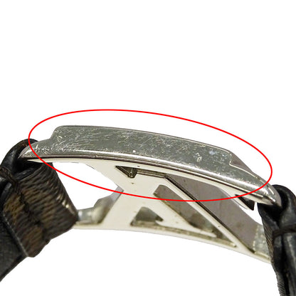 LOUIS VUITTON ルイ・ヴィトン ブラスレホッケンハイム ブレスレット モノグラム GP シルバー ブラウン メンズ M6141 【中古】